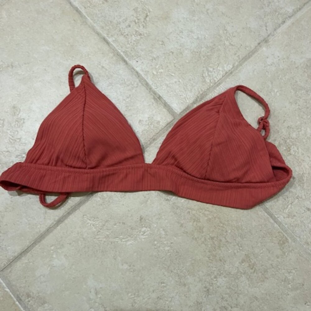 Rip Curl Rusty Red Pink Triangle Bikini Top